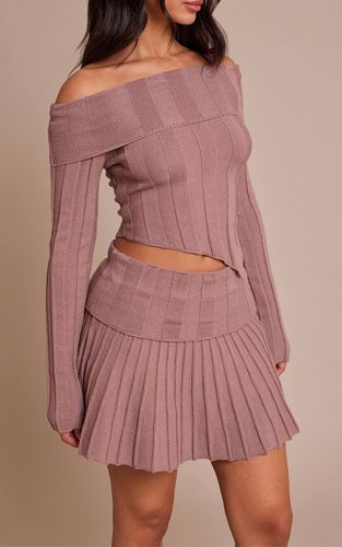 Mocha Mini-jupe Petite À Taille Repliée | Taille XS - PrettyLittleThing - Modalova