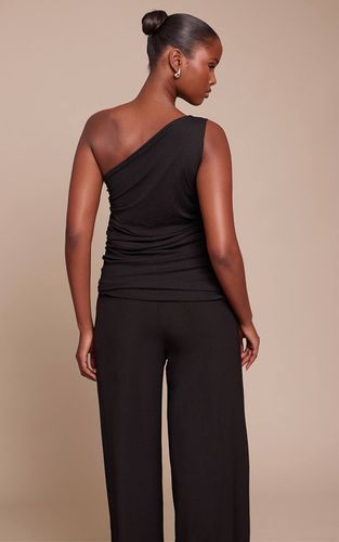 Black Haut En Mesh Dévoré Double Couche Avec Détails Froncés Extrêmes | Taille 32 - PrettyLittleThing - Modalova