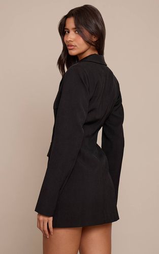 Black Robe Blazer Cintrée Tall Avec Fermeture À Crochets | Taille 42 - PrettyLittleThing - Modalova