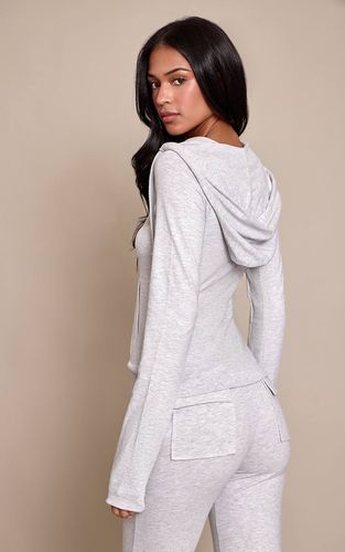 Ash Grey Veste De Survêtement Ajustée Zippée Pour Grande Taille | Taille XS - PrettyLittleThing - Modalova