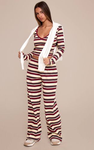 Multi Pantalon Droit Côtelé À Rayures Petite Taille Ensemble Coordonné | Taille XS - PrettyLittleThing - Modalova