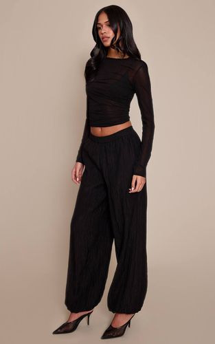 Black Pantalon Ballon Texturé Tall | Taille 42 - PrettyLittleThing - Modalova