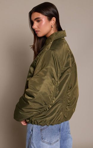 Olive Veste Bomber Oversize À Manches Cocon | Taille XS - PrettyLittleThing - Modalova