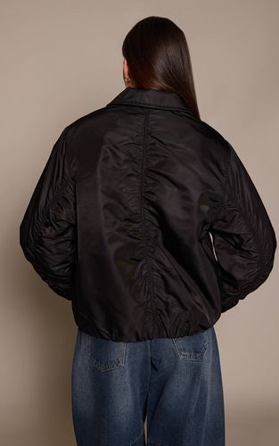 Black Veste Bomber Oversize À Manches Cocon | Taille XS - PrettyLittleThing - Modalova