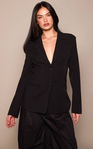 Black Blazer Ajusté Dos Nu | Taille 42 - PrettyLittleThing - Modalova