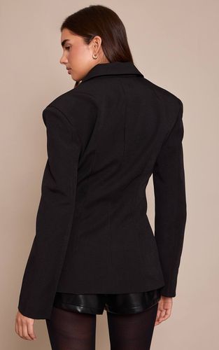 Black Blazer À Taille Cintrée | Taille 42 - PrettyLittleThing - Modalova