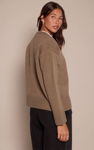 Khaki Cardigan Asymétrique Boutonné | Taille XS - PrettyLittleThing - Modalova