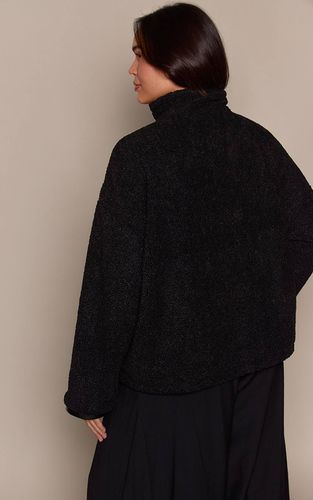 Black Synthétiquell Over En Polaire Basique Grande Taille | Taille 46 - PrettyLittleThing - Modalova
