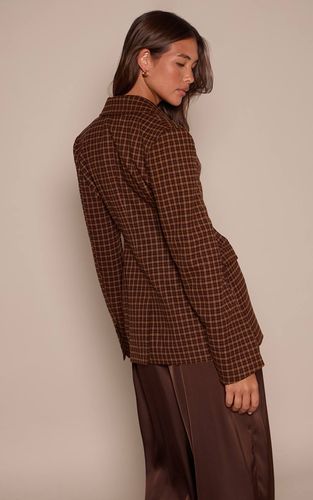 Brown Check Blazer À Carreaux Taille Cintrée Et Hanches Moulantes | Taille XS - PrettyLittleThing - Modalova