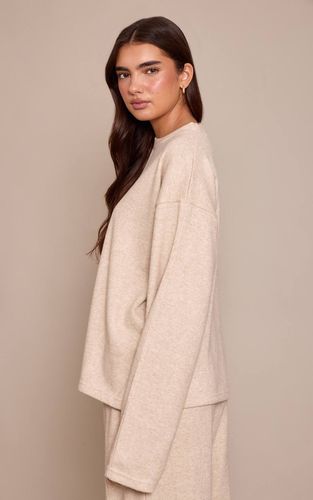 Mocha Sweatshirt Côtelé Doux | Taille XS - PrettyLittleThing - Modalova
