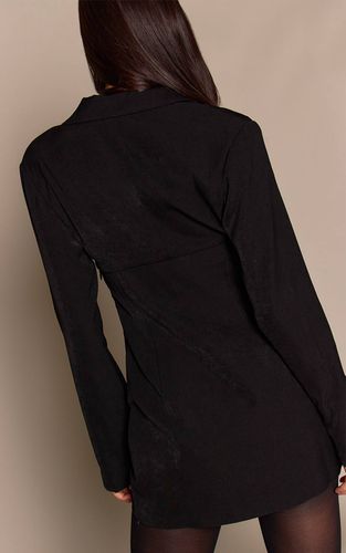 Black Combi-short Blazer À Détail Cache-cœur En Tissu Tissé | Taille 42 - PrettyLittleThing - Modalova