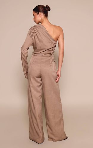 Mocha Combinaison Pantalon Ajustée Tissée À Une Manche | Taille 42 - PrettyLittleThing - Modalova