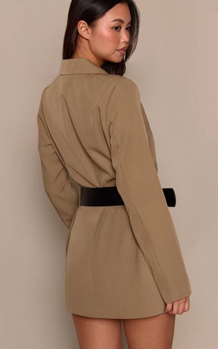 Khaki Robe Blazer Cache-cœur Avec Ceinture | Taille 42 - PrettyLittleThing - Modalova