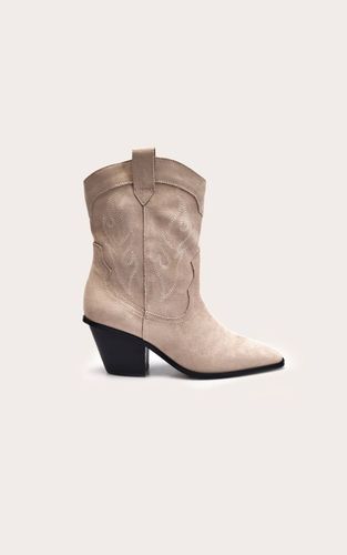 Sand Bottines Western Brodées En Synthétique | Taille 36 - PrettyLittleThing - Modalova