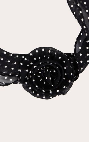 Black Corsage Fleur À Pois - PrettyLittleThing - Modalova