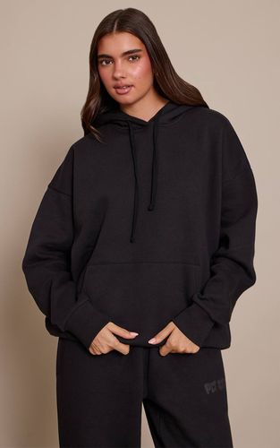 Black Sweat À Casynthétiqueche Oversize Imprimé Plt Studio | Taille XS - PrettyLittleThing - Modalova