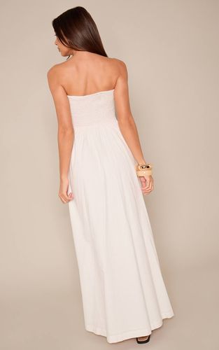 White Robe Longue Bustier À Détails Brodés | Taille 32 - PrettyLittleThing - Modalova