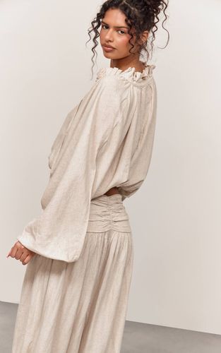 Ensemble Haut Style Ballon À Col En Lin | Taille 42 - PrettyLittleThing - Modalova