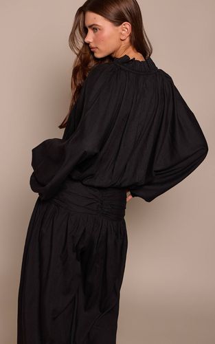 Black Ensemble Haut Style Ballon À Col En Lin | Taille 32 - PrettyLittleThing - Modalova