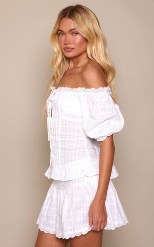 White Ensemble Jupe Fluide Texturée Coordonnée | Taille 32 - PrettyLittleThing - Modalova