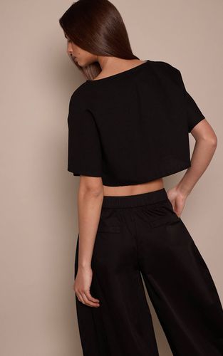 Black Haut Cape En Lin À Manches Courtes | Taille 42 - PrettyLittleThing - Modalova