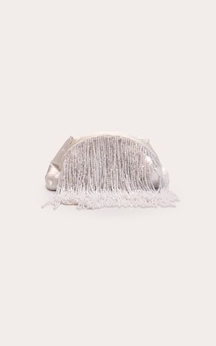 Ivory Pochette À Perles Avec Pompons - PrettyLittleThing - Modalova
