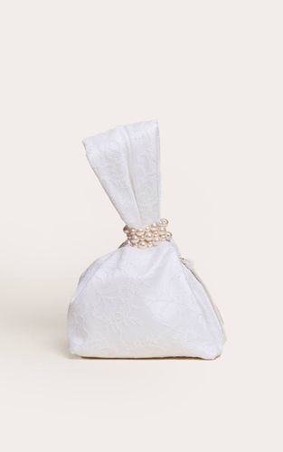 Ivory Sac À Main Avec Dentelle Et Bordure De Perles - PrettyLittleThing - Modalova