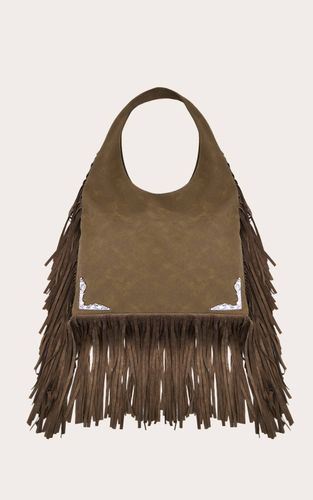 Khaki Sac Cabas À Franges Western En Synthétique - PrettyLittleThing - Modalova