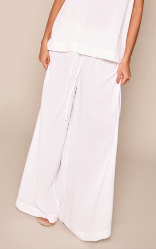 White Pantalon Large En Mousseline Ensemble Coordonné | Taille 42 - PrettyLittleThing - Modalova