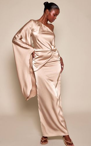 Jupe Longue Satinée À Volants | Taille 42 - PrettyLittleThing - Modalova