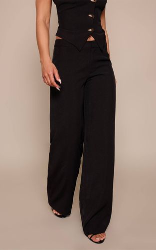 Black Pantalon Tailleur À Détails Contrastés | Taille 42 - PrettyLittleThing - Modalova