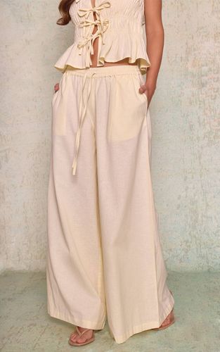 Lemon Pantalon Large À Jambes Amples Avec Nœud Frontal Ensemble Coordonné | Taille 42 - PrettyLittleThing - Modalova
