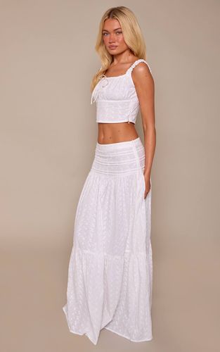 White Ensemble Jupe Maxi À Broderie Coordonné | Taille 42 - PrettyLittleThing - Modalova