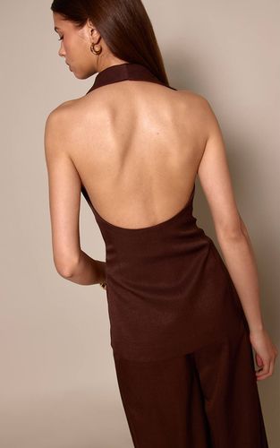 Brown Ensemble Coordonné Avec Gilet Ouvert À Col | Taille 42 - PrettyLittleThing - Modalova