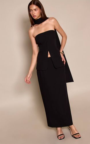 Black Jupe Longue Ajustée | Taille 42 - PrettyLittleThing - Modalova
