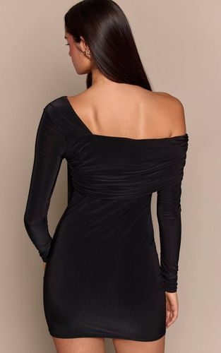 Robe Mini Asymétrique À Détail Nœud En Tissu Slinky Double Couche | Taille 42 - PrettyLittleThing - Modalova