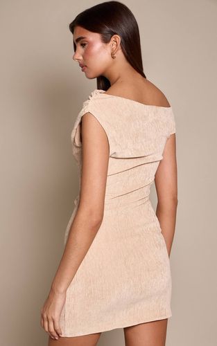 Stone Robe Droite Texturée À Détail Froncé Asymétrique | Taille 42 - PrettyLittleThing - Modalova