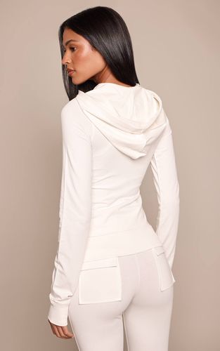 Cream Veste De Survêtement Ajustée Zippée Tall | Taille 36 - PrettyLittleThing - Modalova