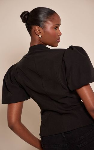 Black Chemisier Tissé À Découpes | Taille 42 - PrettyLittleThing - Modalova