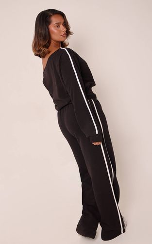 Black Jogging À Jambes Larges Contrasté Shape | Taille Medium - PrettyLittleThing - Modalova