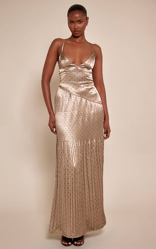 Robe Maxi À Pois Avec Décolleté En V | Taille 42 - PrettyLittleThing - Modalova