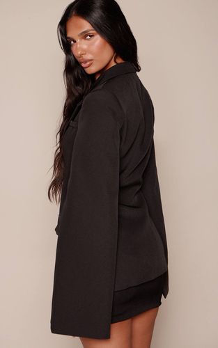 Black Blazer Taille Cintrée À Manches Cape | Taille 42 - PrettyLittleThing - Modalova