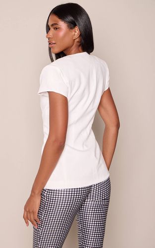 White Blazer Ajusté À Manches Courtes | Taille 42 - PrettyLittleThing - Modalova