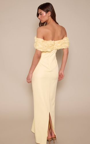 Lemon Robe Maxi À Volant Sirène Avec Encolure Bardot Fleurie | Taille 42 - PrettyLittleThing - Modalova