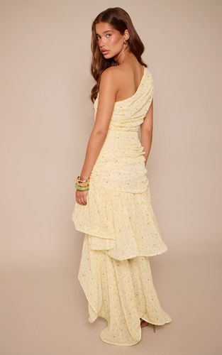 Lemon Robe Maxi Asymétrique À Une Épaule Imprimé Fleuri | Taille 42 - PrettyLittleThing - Modalova