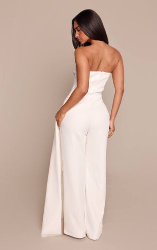 White Haut Ajusté Tissé Avec Détail Drapé Latéral Taille Petite Ensemble Coordonné | Taille 32 - PrettyLittleThing - Modalova
