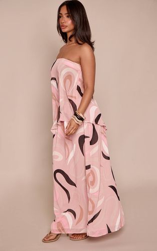 Multi Jupe Longue Fluide Co-ord Petite En Mousseline Imprimée À Taille Élastiquée | Taille 42 - PrettyLittleThing - Modalova