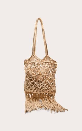Cream Sac À Franges En Macramé - PrettyLittleThing - Modalova