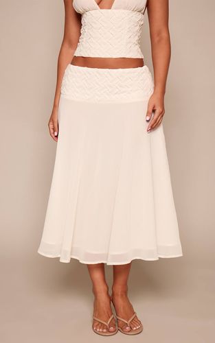 Cream Jupe Longue Transparente Petite Avec Ceinture Tissée Coordonnée | Taille 40 - PrettyLittleThing - Modalova