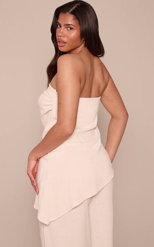 Stone Haut Bandeau Asymétrique Texturé Tissé Ajusté Coordonné | Taille 42 - PrettyLittleThing - Modalova